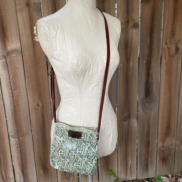 DRAGANA LEATHER DESIGN Handmade Crossbody BAG Snakeskin Print - Picture 2 of 7